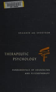 Tapa de Therapeutic psychology; fundamentals of counseling and psychotherapy