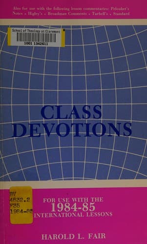 Tapa de Class devotions