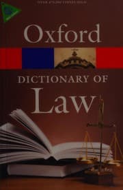 Tapa de A dictionary of law