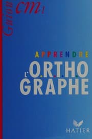 Tapa de Apprendre l'orthographe, CM1