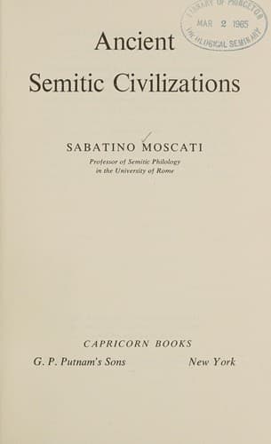 Tapa de Ancient Semitic civilizations