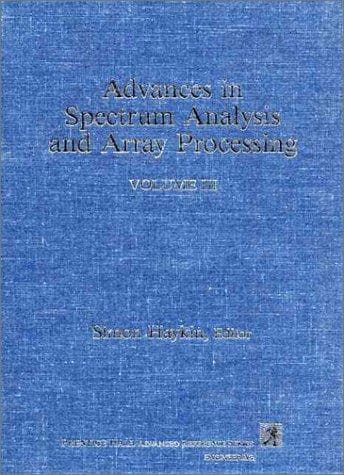 Tapa de Advances in Spectrum Analysis and Array Processing, Volume III