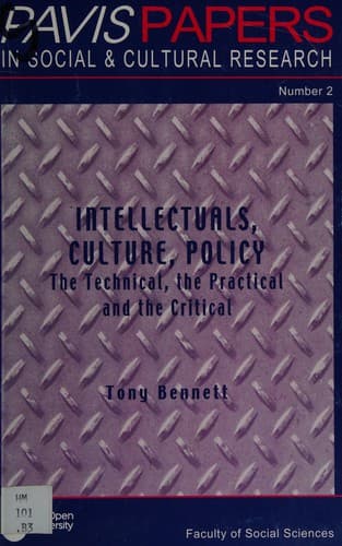 Tapa de Intellectuals, culture, policy