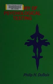 Tapa de A history of psychological testing