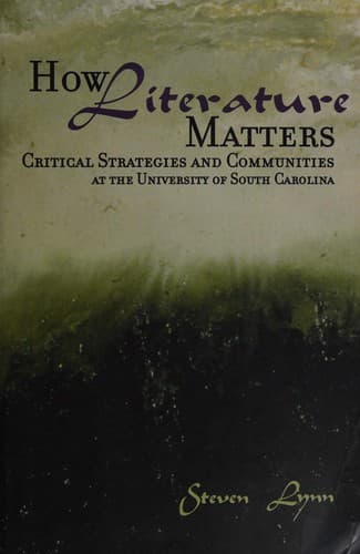 Tapa de How literature matters