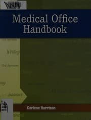 Tapa de Medical office handbook