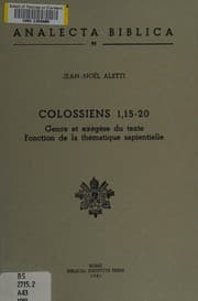Tapa de Colossiens 1, 15-20