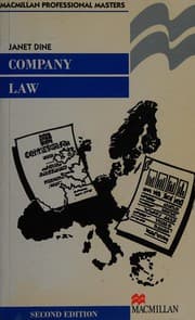 Tapa de Company Law (Palgrave Professional Masters)