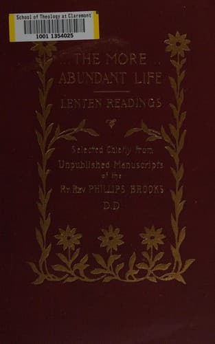 Tapa de The more abundant life