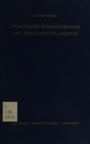 Tapa de Sprachliche Kommunikation und linguistische Analyse