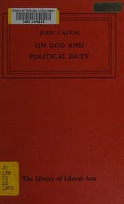 Tapa de John Calvin on God and political duty