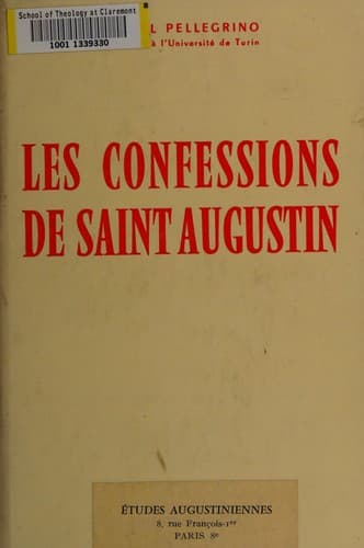 Tapa de Les confessions de Saint Augustin
