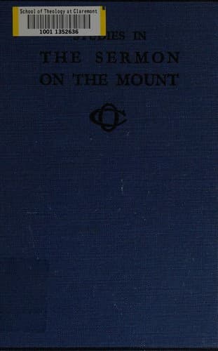 Tapa de Studies in the Sermon on the Mount