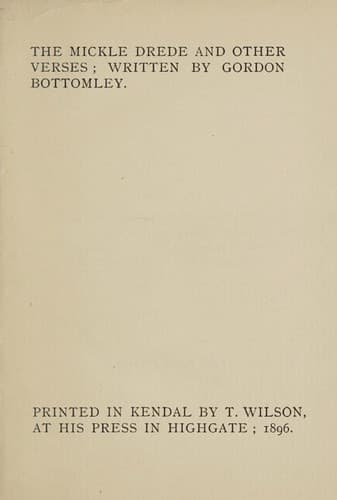 Tapa de The mickle drede and other verses