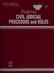 Tapa de Federal Civil Judicial Procedure and Rules, 2015
