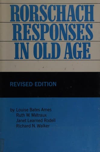Tapa de Rorschach responses in old age