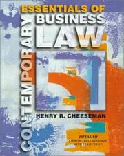 Tapa de Essentials of contemporary business law