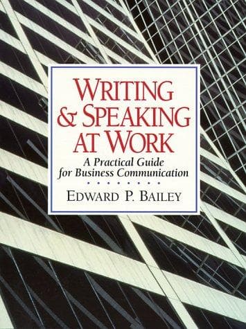 Tapa de Writing and Speaking at Work