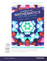 Tapa de A Survey of Mathematics with Applications with Integrated Review, Books a la carte edition, plus MyLab Math Student Access Card and Worksheets