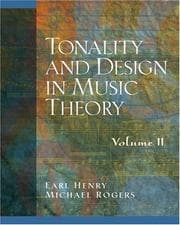 Tapa de Tonality and Design in Music Theory, Volume 2