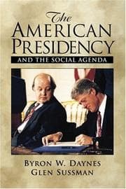 Tapa de The American presidency and the social agenda
