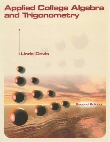 Tapa de Applied College Algebra and Trigonometry, Second Edition