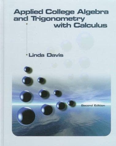 Tapa de Applied college algebra and trigonometry with calculus