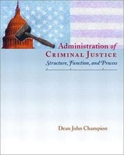Tapa de Administration of Criminal Justice
