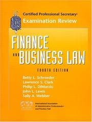Tapa de CPS Examination Review for Finance and Business Law