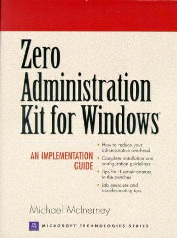 Tapa de Zero Administration Kit for Windows (Prentice Hall Series on Microsoft Technologies)