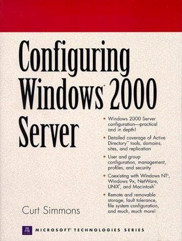 Tapa de Configuring Windows 2000 Server