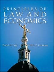 Tapa de Principles of Law and Economics