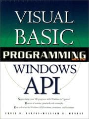 Tapa de Visual Basic programming with the Windows API