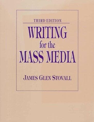 Tapa de Writing for the mass media