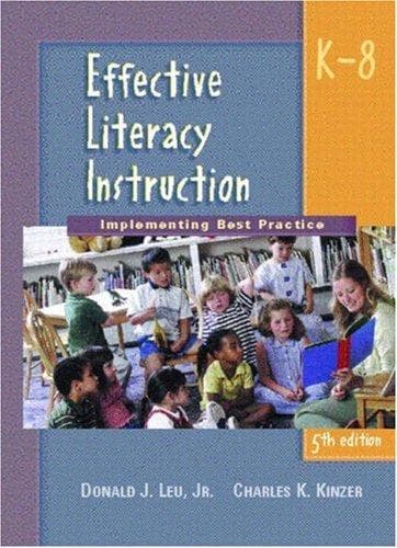 Tapa de Effective Literacy Instruction K-8
