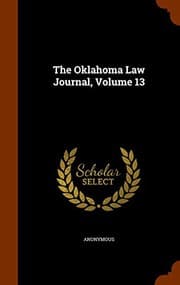 Tapa de The Oklahoma Law Journal, Volume 13