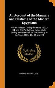 Tapa de An Account of the Manners and Customs of the Modern Egyptians