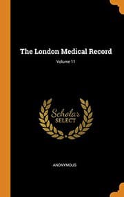 Tapa de The London Medical Record; Volume 11