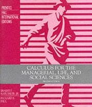 Tapa de Calculus for The Management, Life and Social Sciences