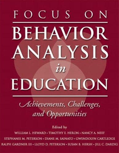 Tapa de Focus on behavior analysis in education