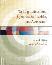 Tapa de Writing instructional objectives for teaching and assessment