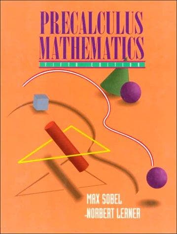 Tapa de Precalculus Mathematics, Fifth Edition