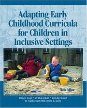 Tapa de Adapting early childhood curricula for children in inclusive settings