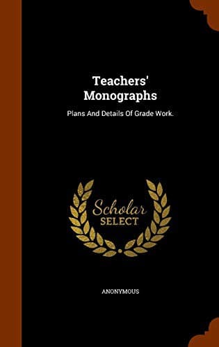 Tapa de Teachers' Monographs