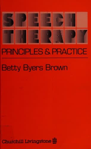 Tapa de Speech therapy
