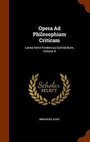 Tapa de Opera Ad Philosophiam Criticam