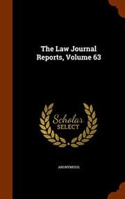 Tapa de The Law Journal Reports, Volume 63