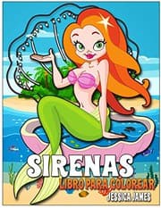 Tapa de Libro Para Colorear Sirenas