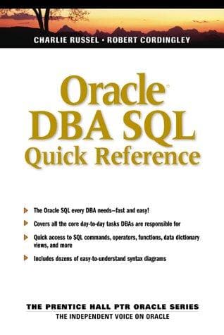 Tapa de Oracle DBA SQL quick reference