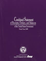 Tapa de Combined Statement of Receipts, Outlays, and Balances of the United States Government, Fiscal Year 2009